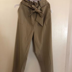 High waisted tie pants